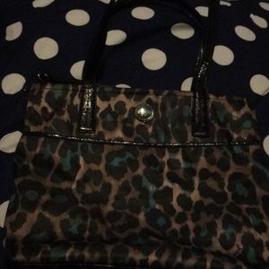 Coach ocelot jade green tote